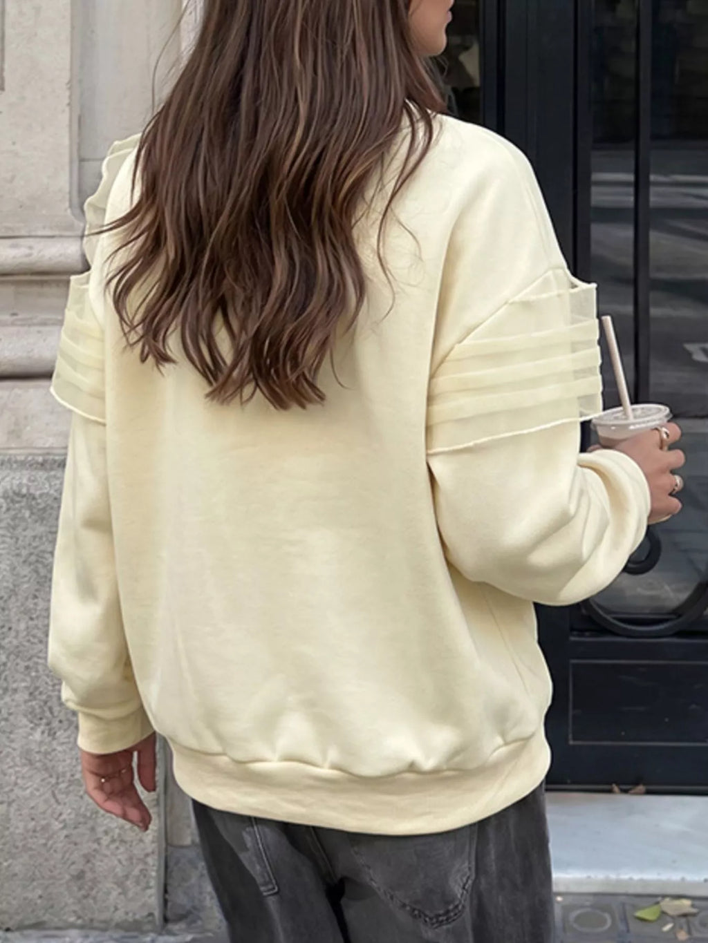 Bow Round Neck Long Sleeve Sweatshirt | STAHlin RADIANCE