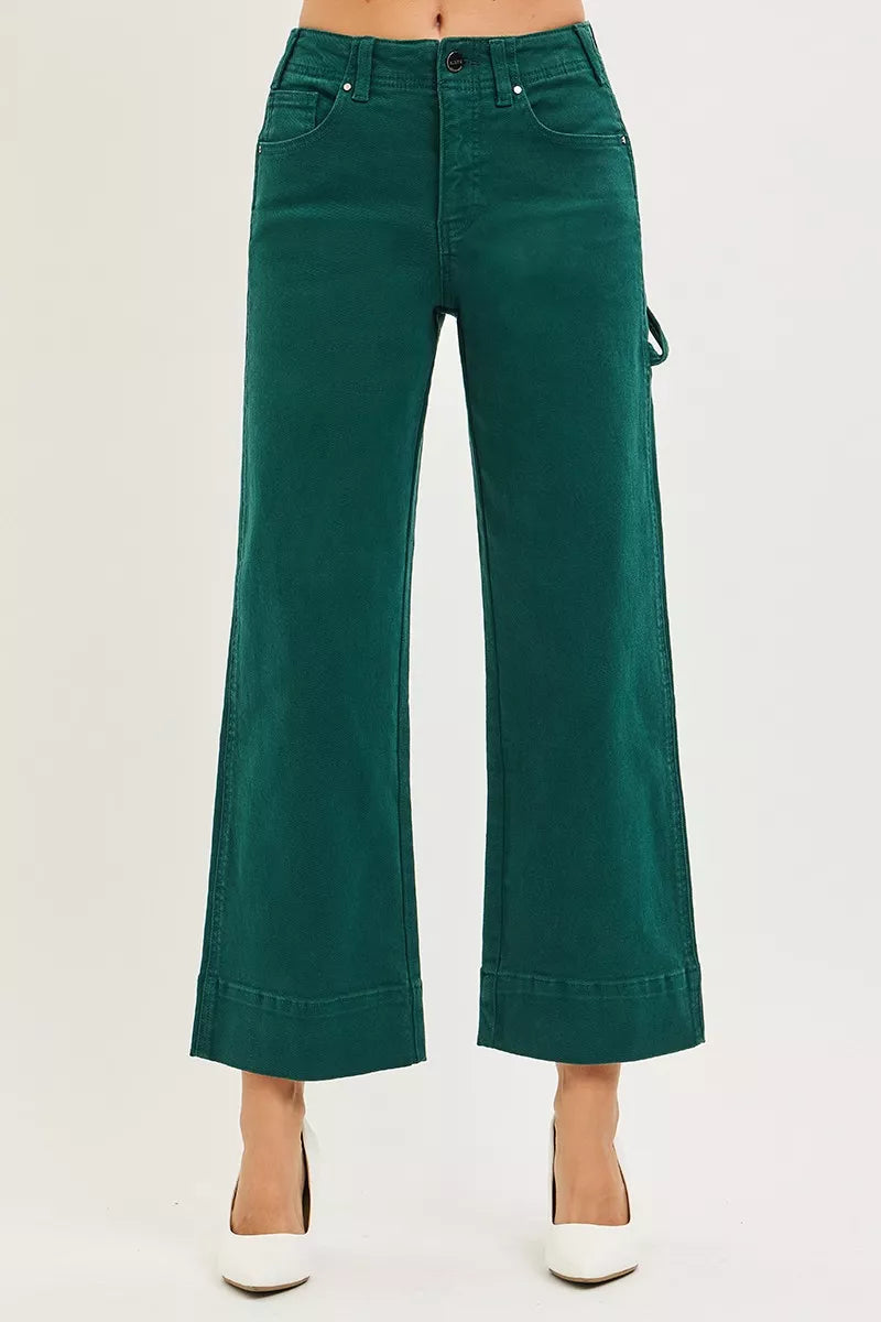 RISEN Tummy Control High Rise Crop Wide No Waist Band Pants | STAHlin RADIANCE