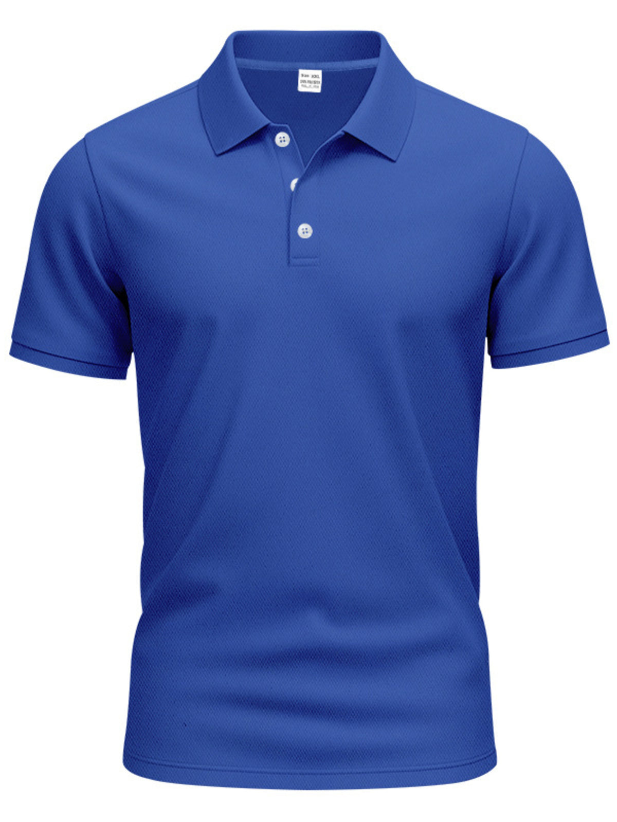 Men's Full Size Button Detail Short Sleeve Polo Plus Size | STAHlin RADIANCE