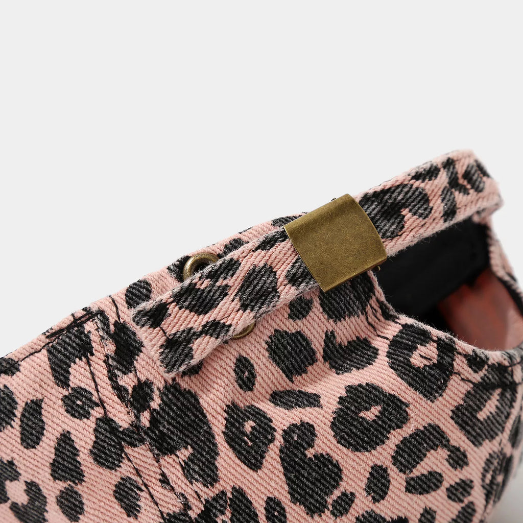 Distressed Leopard Print Cotton Baseball Cap | STAHlin RADIANCE