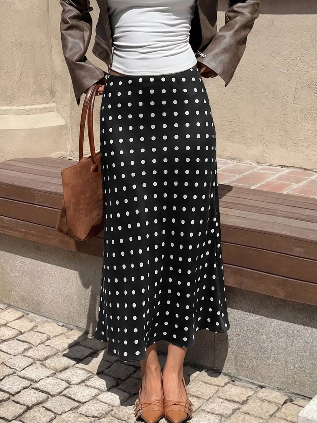 Polka Dot Midi Skirt | STAHlin RADIANCE