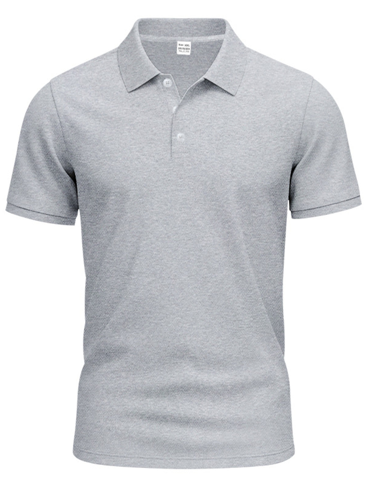 Men's Full Size Button Detail Short Sleeve Polo Plus Size | STAHlin RADIANCE