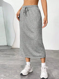 Slit Drawstring Midi Skirt | STAHlin RADIANCE