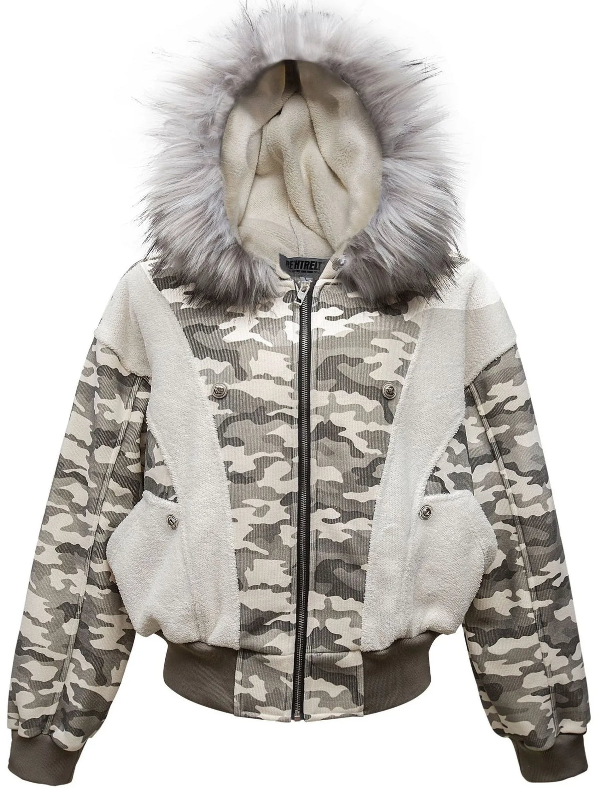 Men's Camouflage Faux Fur Hood Jacket | STAHlin RADIANCE