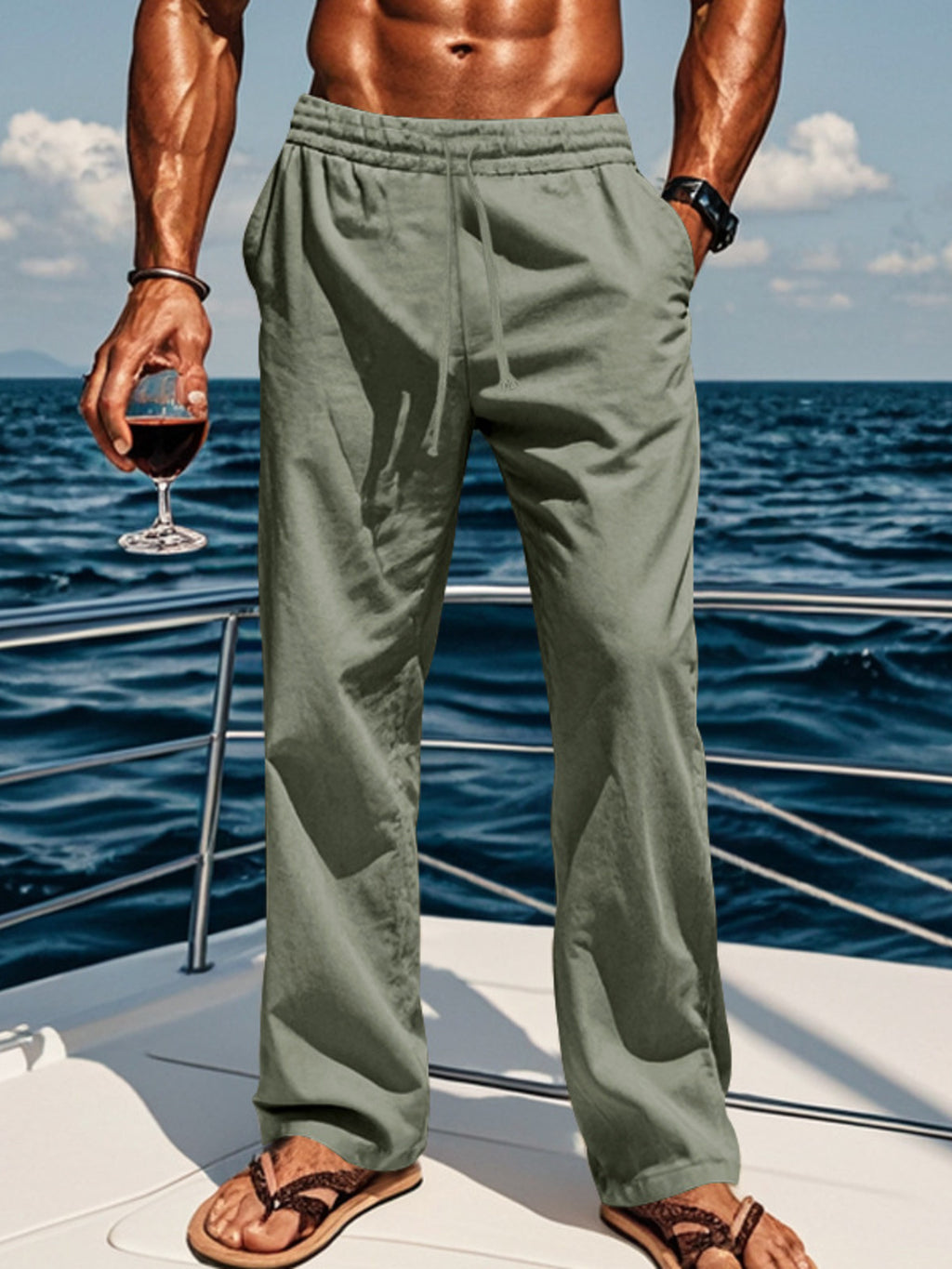 Men's Full Size Casual Loose-Fit Pants with Elastic Drawstring Waist Plus Size | STAHlin RADIANCE