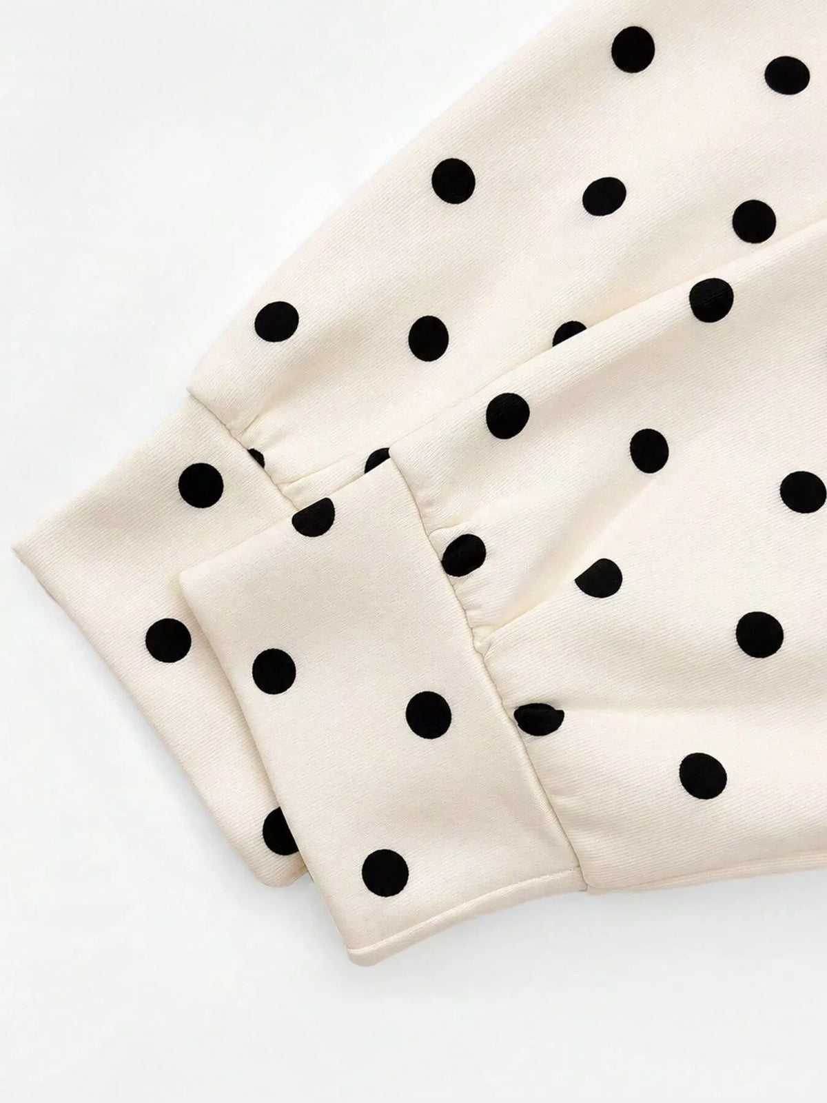Polka Dot Half Zip Cropped Sweatshirt | STAHlin RADIANCE