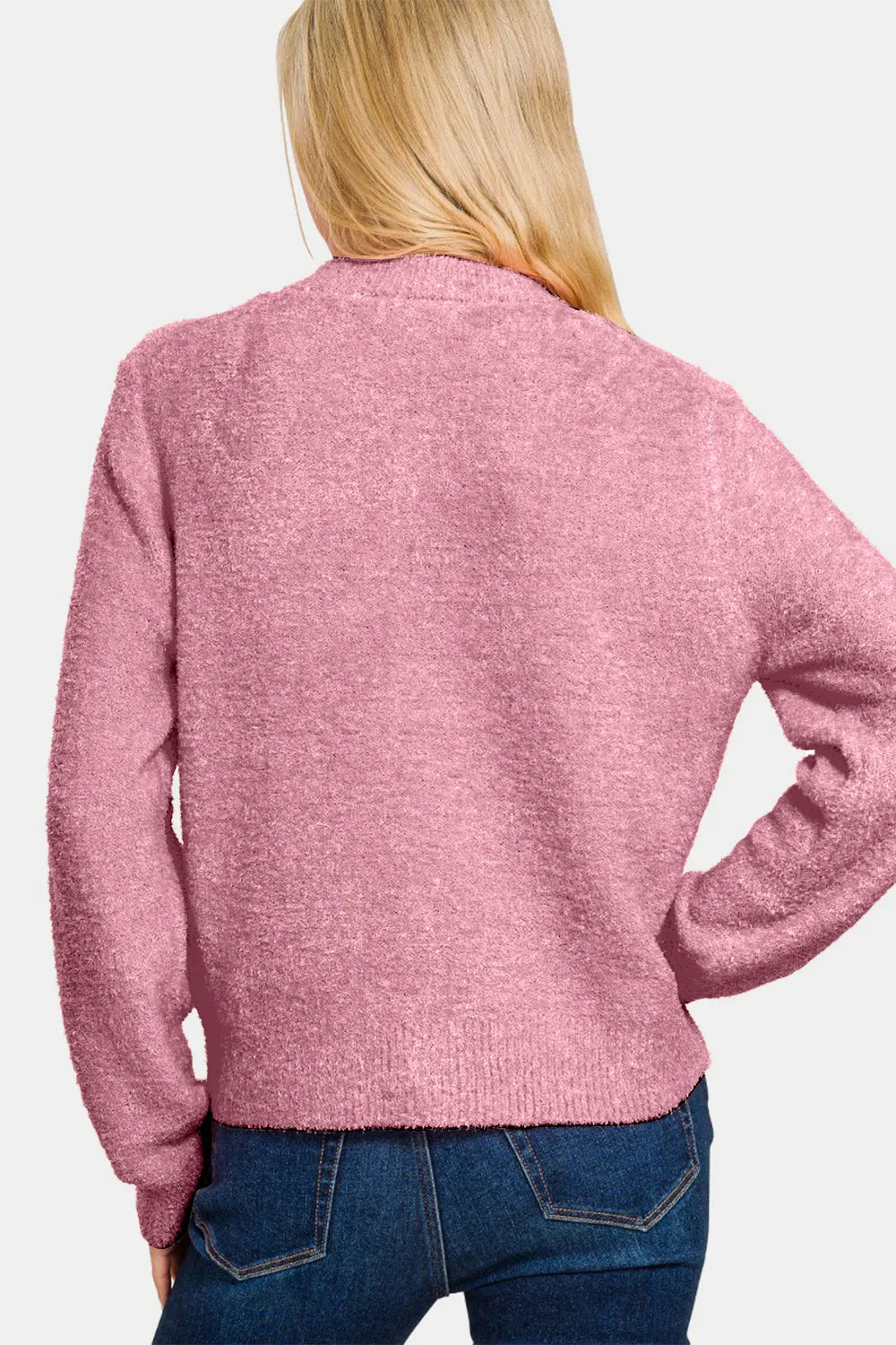 Zenana Button Down Long Sleeve Sweater Cardigan | STAHlin RADIANCE