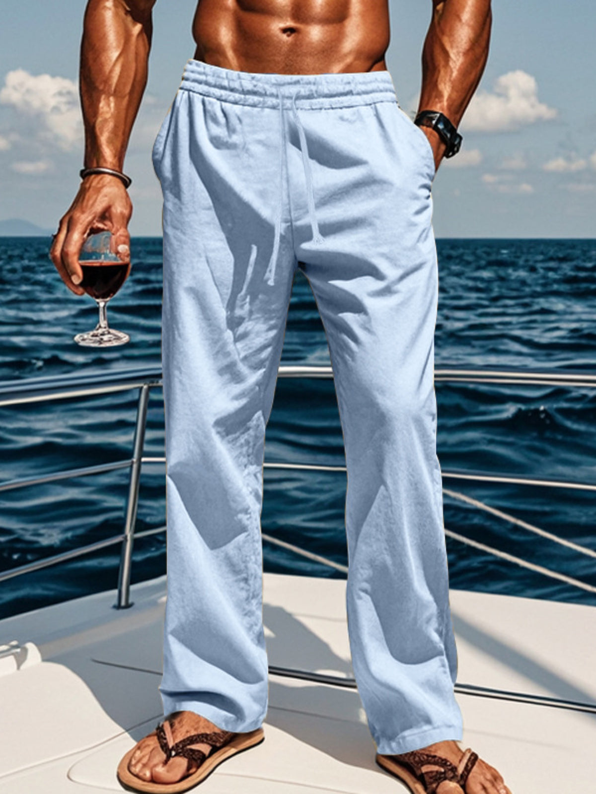Men's Full Size Casual Loose-Fit Pants with Elastic Drawstring Waist Plus Size | STAHlin RADIANCE
