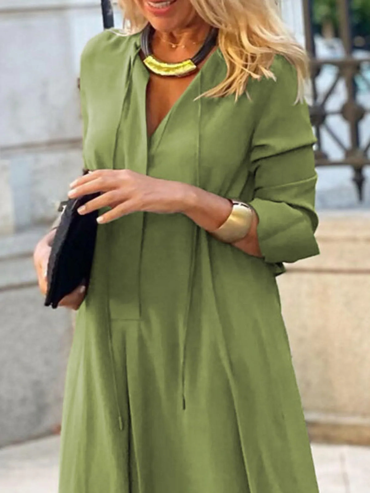 Full Size Solid Color Maxi Shirt Dress Plus Size | STAHlin RADIANCE