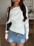 One Shoulder Long Sleeve T-Shirt | STAHlin RADIANCE