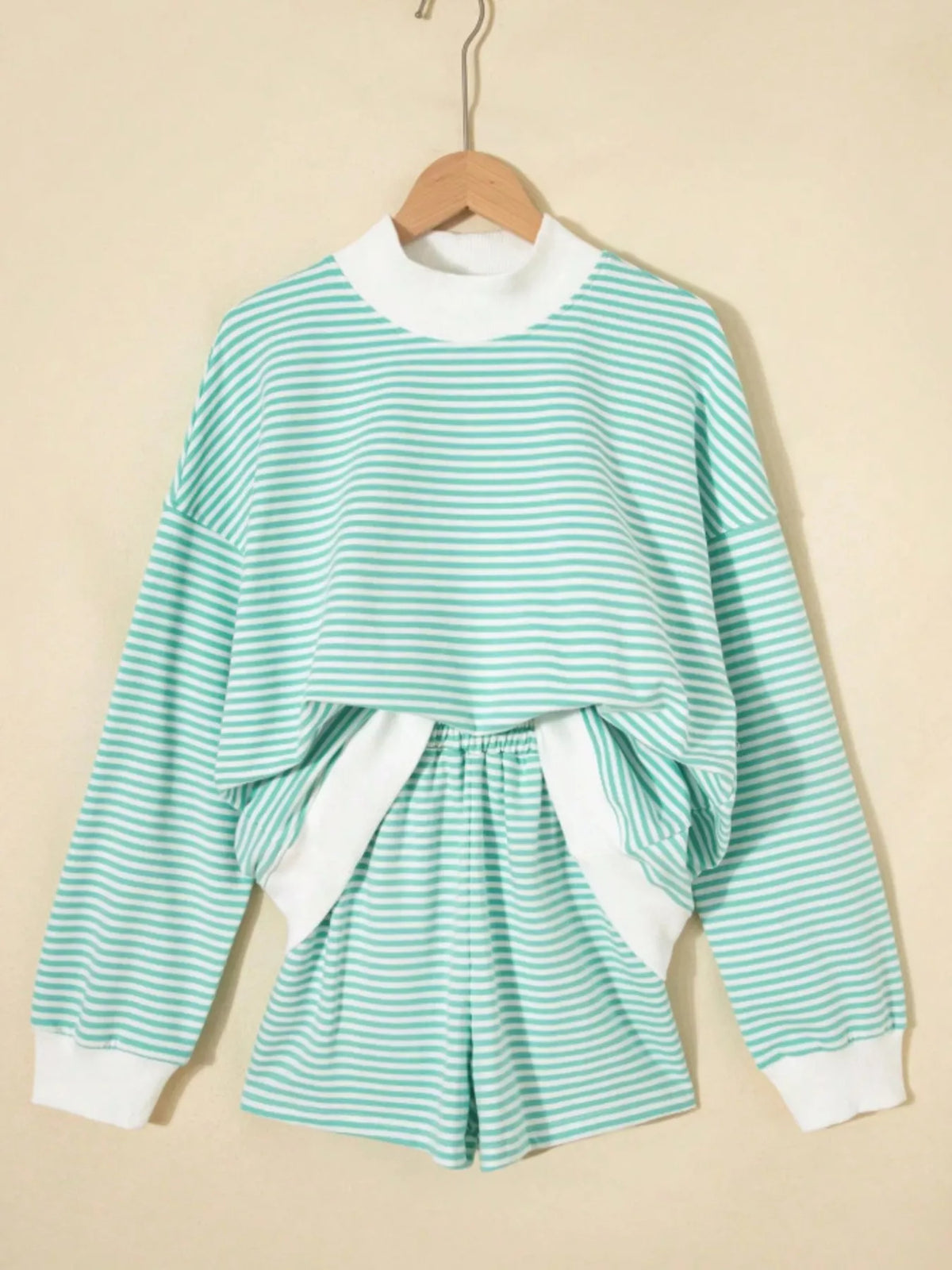 Striped Oversized Sweatshirt and Shorts Set | STAHlin RADIANCE