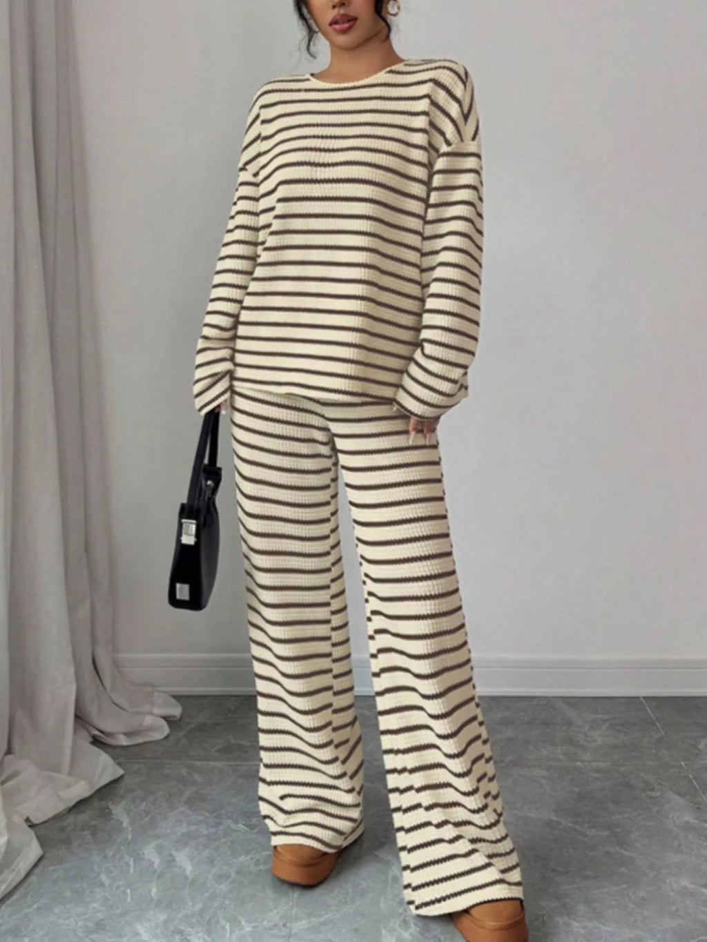 Striped Relaxed Fit Top and Pants Set | STAHlin RADIANCE