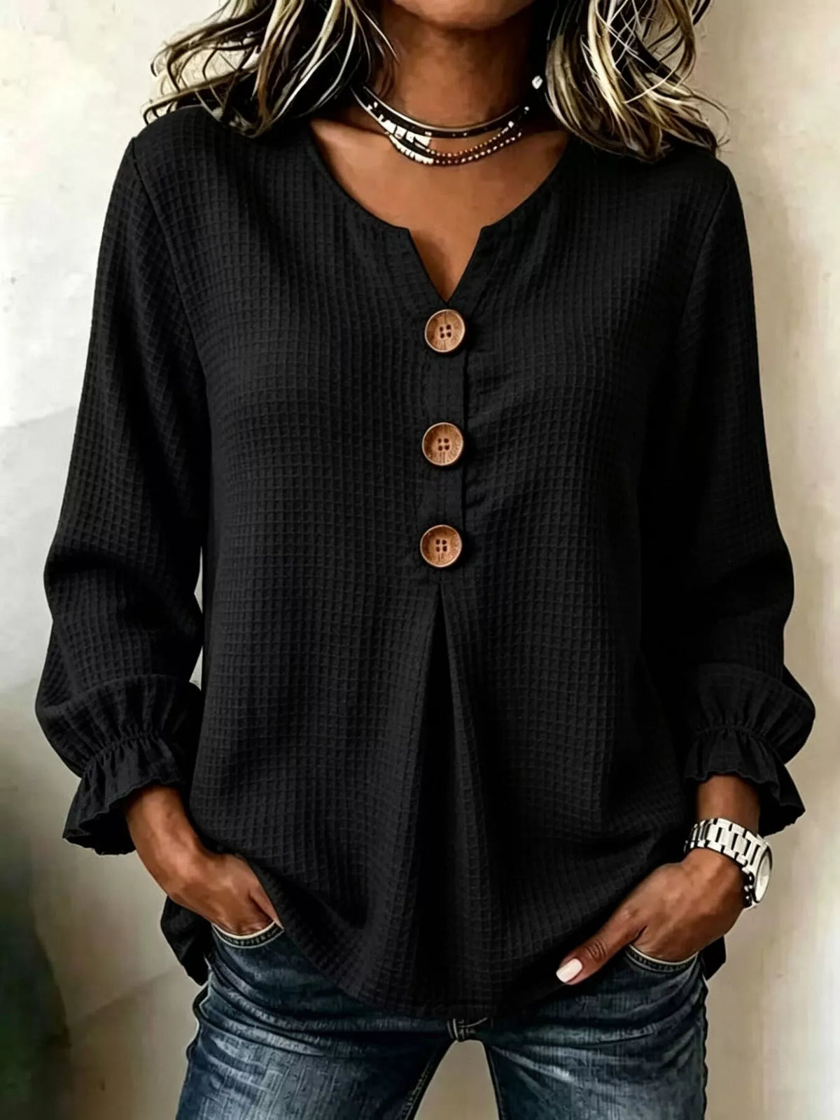 The Ivory Waffle Knit Top | STAHlin RADIANCE