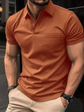 Men's Full Size Collared Neck Short Sleeve Polo Plus Size | STAHlin RADIANCE