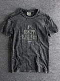 Men's Letter Round Neck Short Sleeve T-Shirt | STAHlin RADIANCE