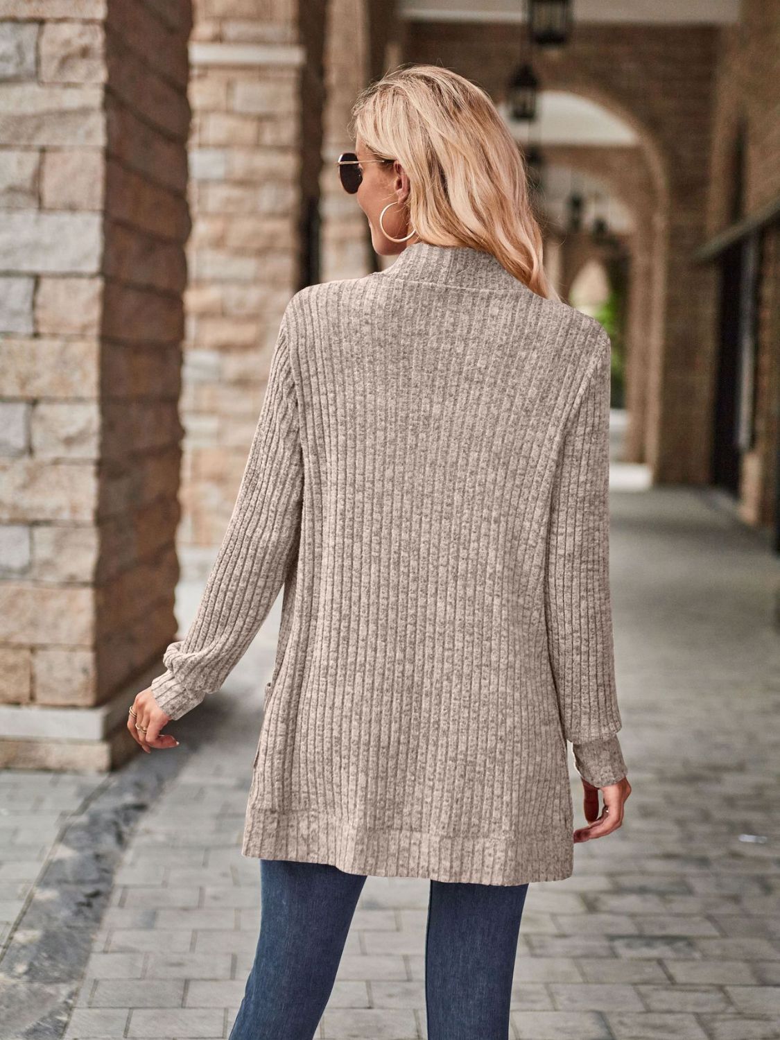 Open Front Cardigan with Pockets | STAHlin RADIANCE