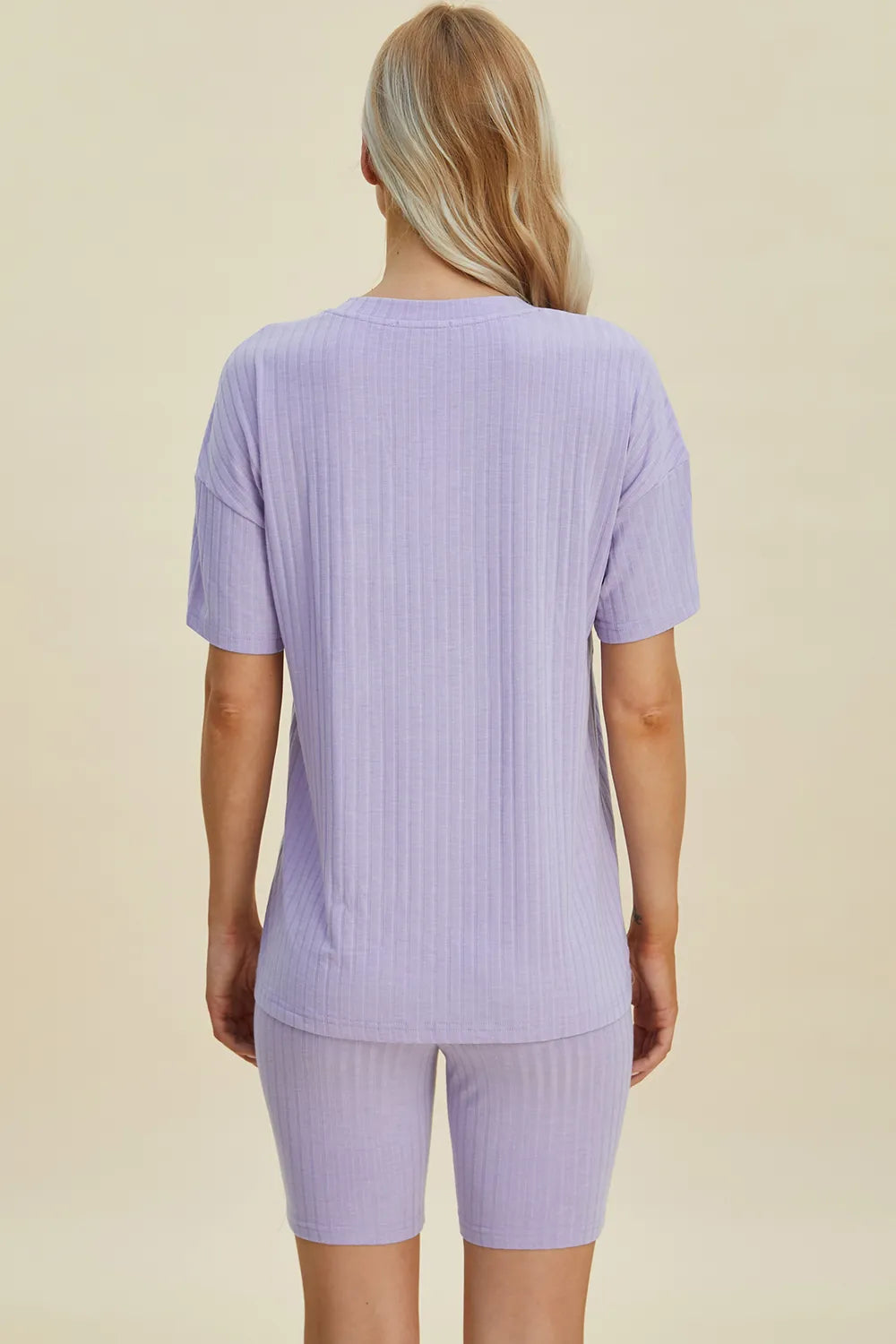 Basic Bae Full Size Ribbed V-Neck Short Sleeve Top and Shorts Set | STAHlin RADIANCE