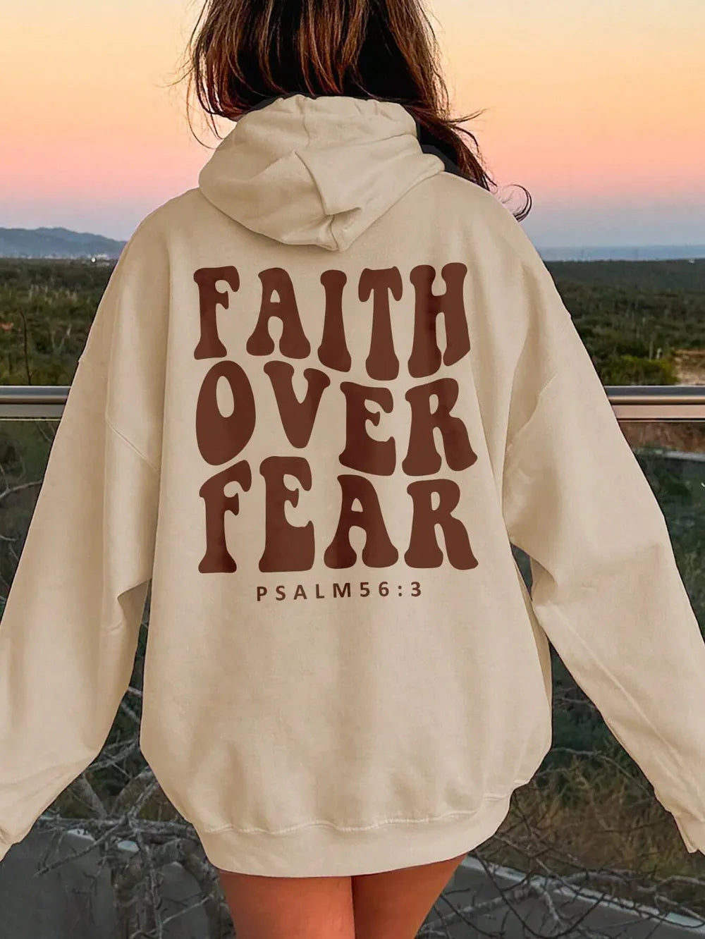 FAITH OVER FEAR Dropped Shoulder Hoodie | STAHlin RADIANCE