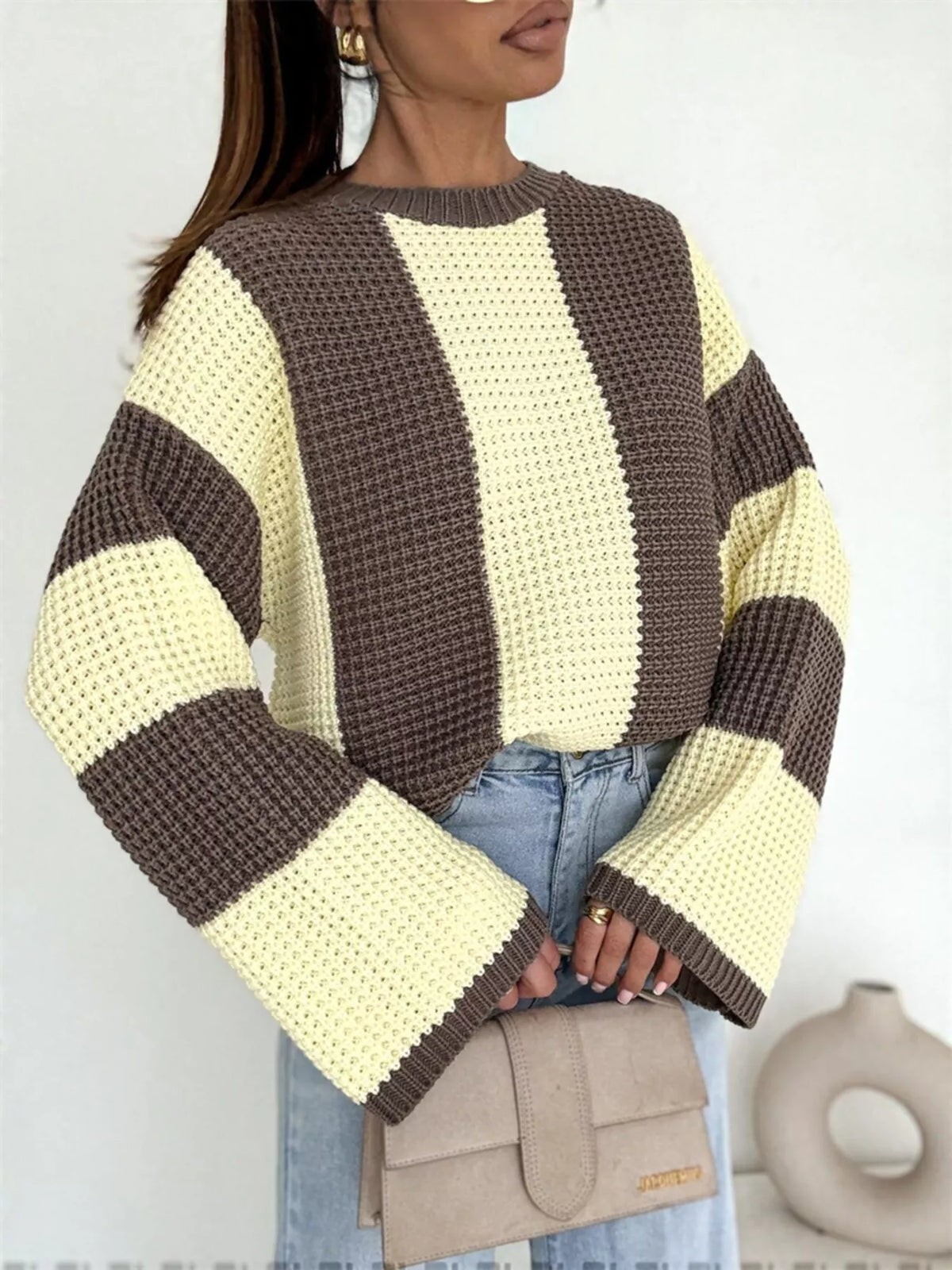 Color Block Long Sleeve Sweater | STAHlin RADIANCE