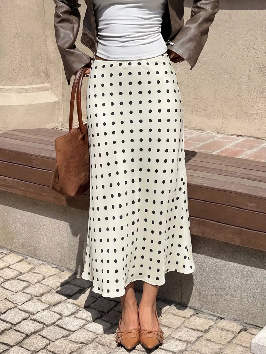Polka Dot Midi Skirt | STAHlin RADIANCE