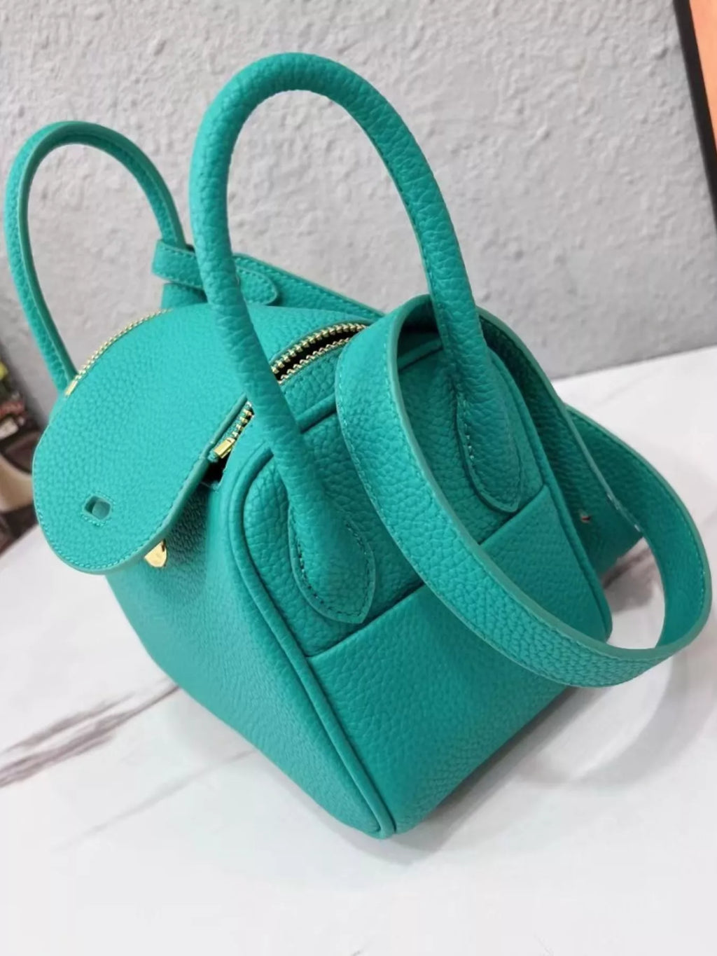 Gold-Tone Hardware Leather Crossbody Bag | STAHlin RADIANCE