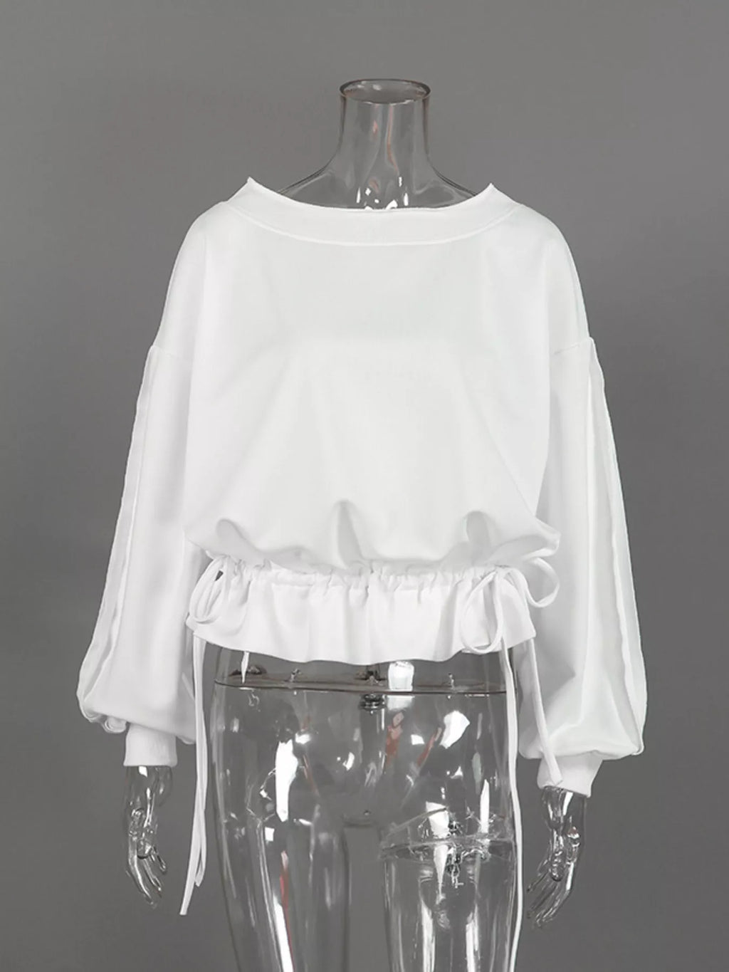 Ruffled Hem One Shoulder Sweatshirt | STAHlin RADIANCE