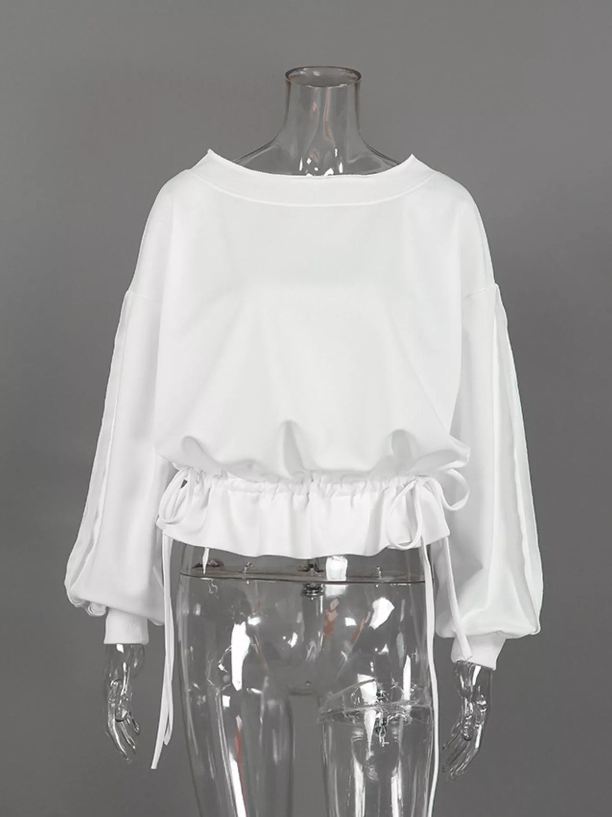 Ruffled Hem One Shoulder Sweatshirt | STAHlin RADIANCE