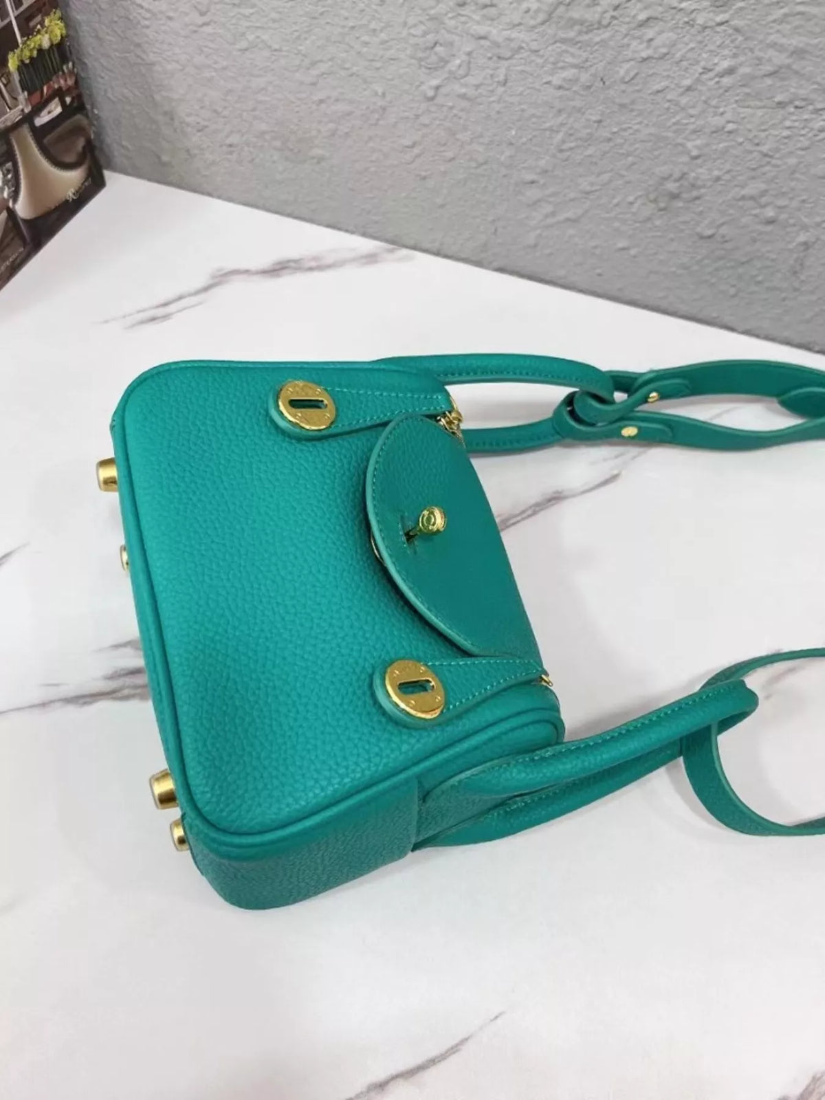 Gold-Tone Hardware Leather Crossbody Bag | STAHlin RADIANCE
