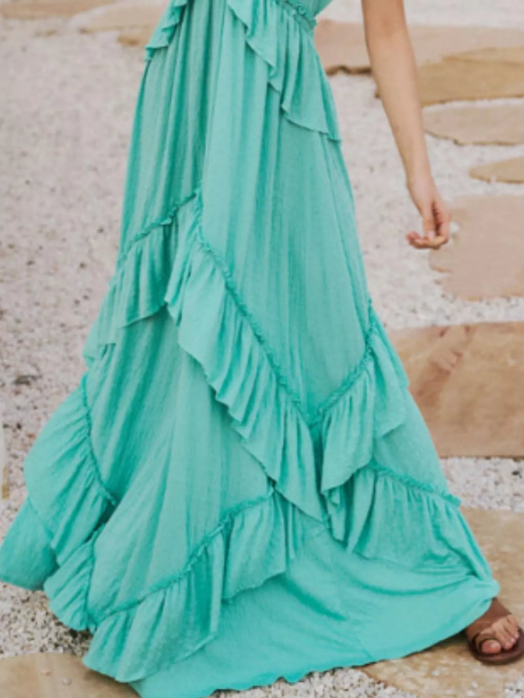 Ruffled Halter Neck Maxi Dress | STAHlin RADIANCE