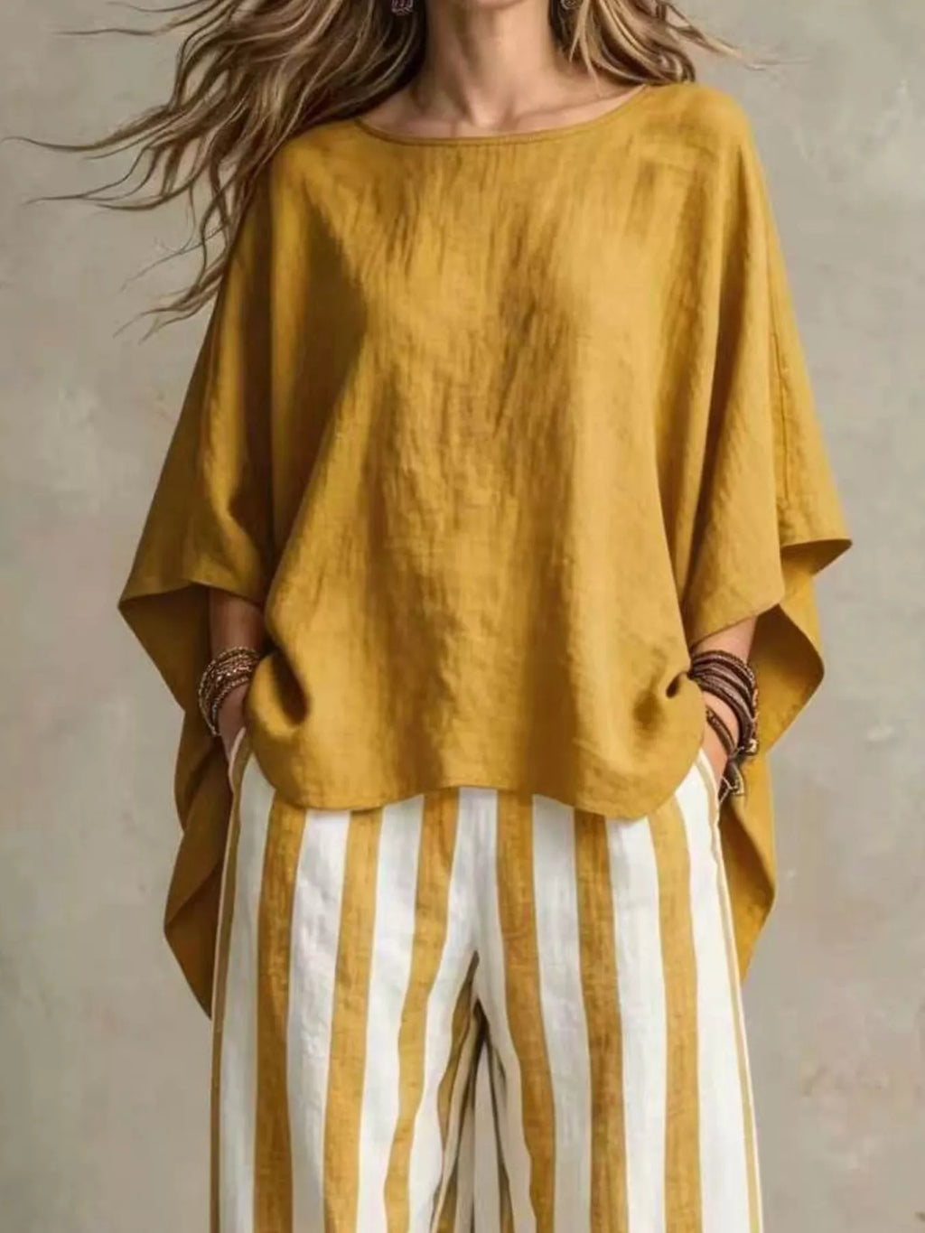 Full Size Solid Color Top and Pants Set Plus Size | STAHlin RADIANCE