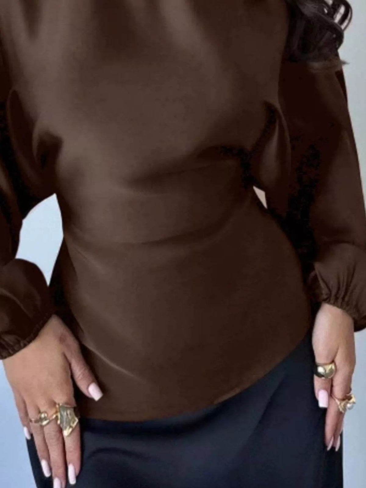 Back Tie Long Sleeve Blouse | STAHlin RADIANCE