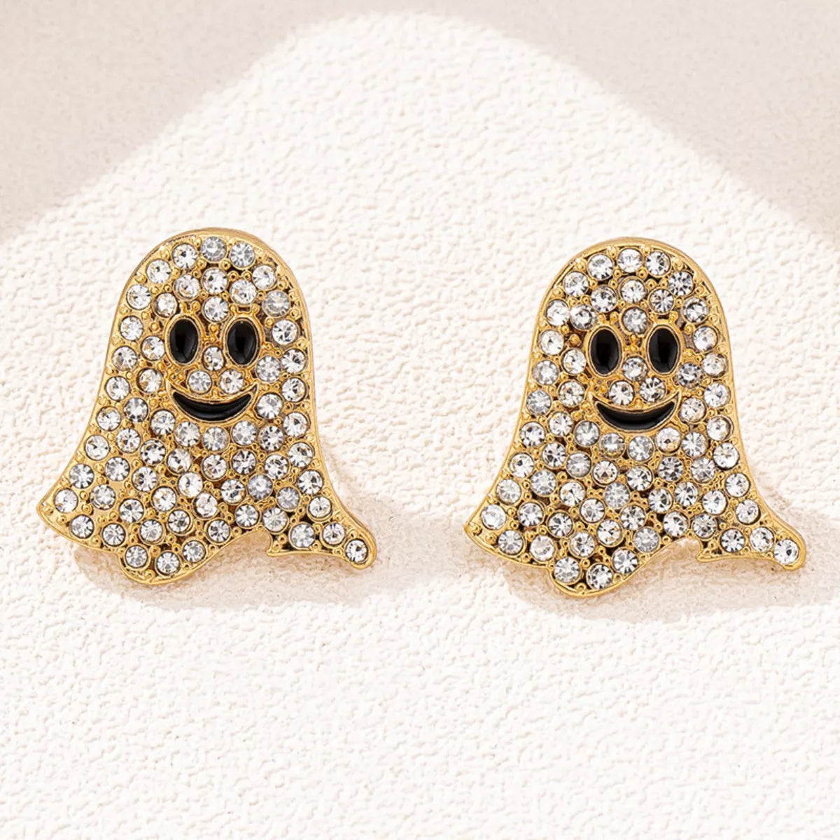 18K Gold-Plated Rhinestone Halloween Ghost Earrings | STAHlin RADIANCE