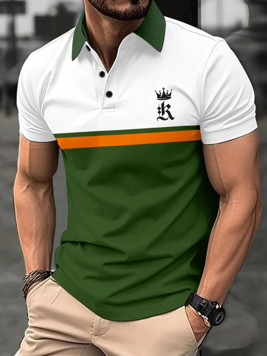 Men's Plus Size Collared Neck Short Sleeve Polo | STAHlin RADIANCE
