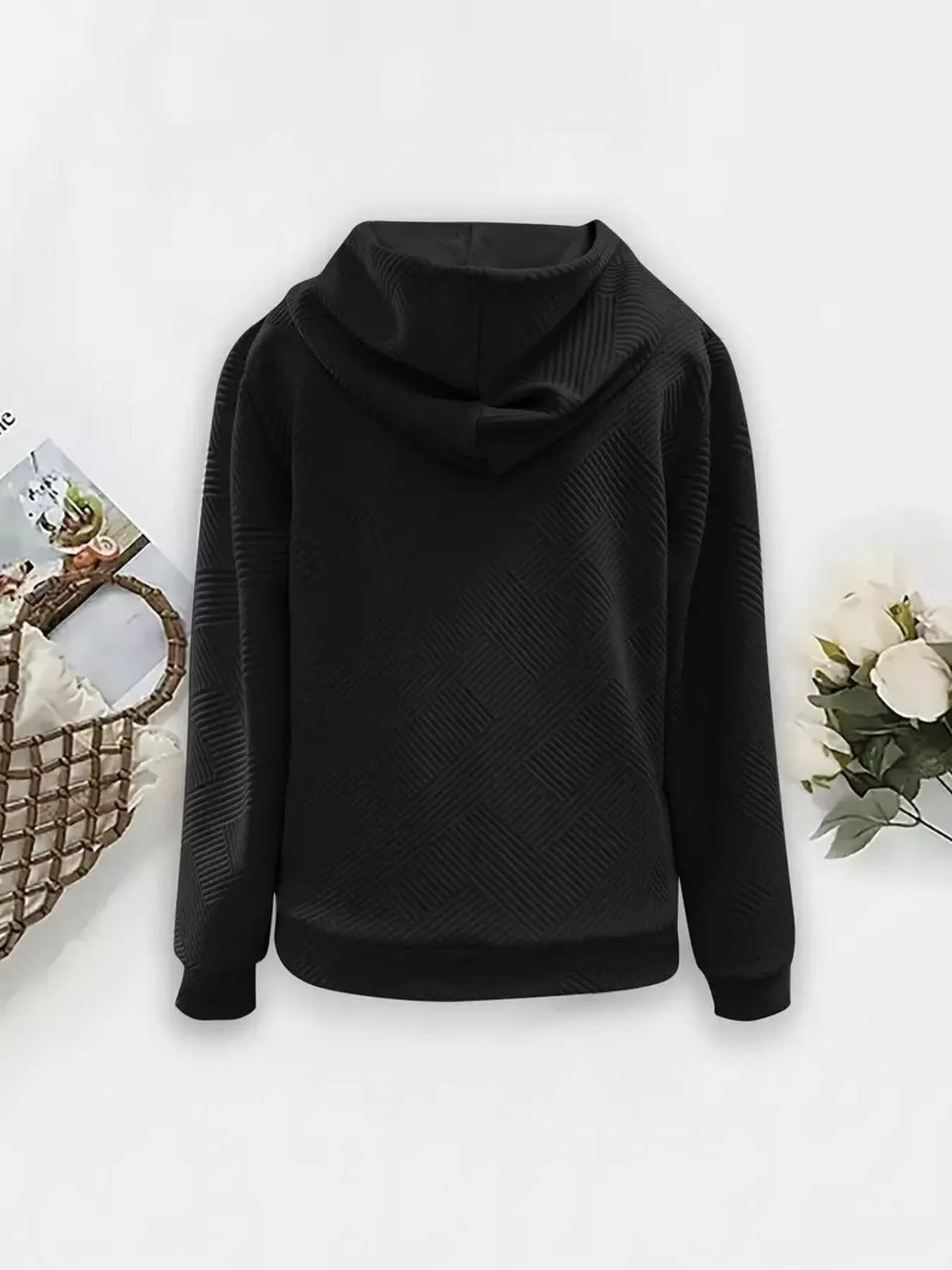 Textured Zip-Up Hooded Jacket | STAHlin RADIANCE
