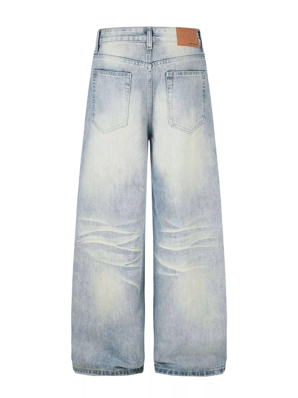 Men's High-Waisted Button-Fly Wide-Leg Vintage Washed Jeans | STAHlin RADIANCE