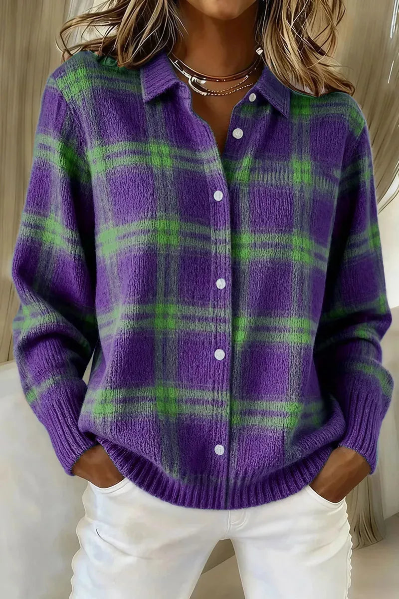 The Plaid Knit Cardigan | STAHlin RADIANCE