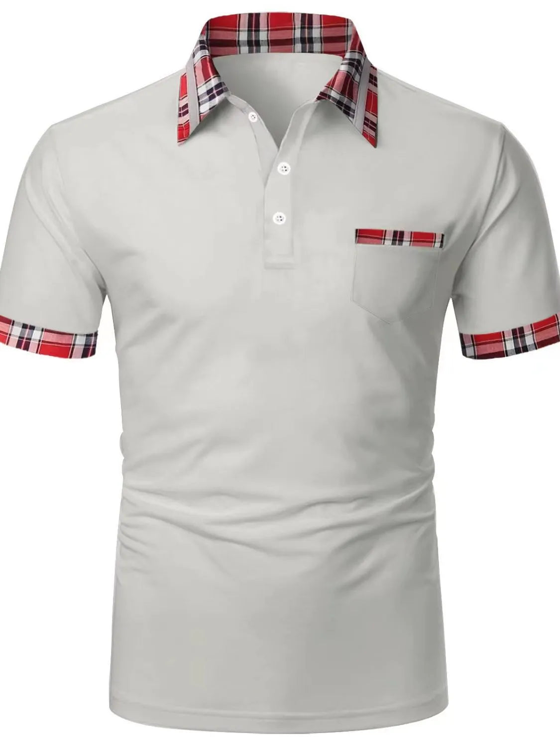 Men's Full Size Collared Neck Short Sleeve Polo Plus Size | STAHlin RADIANCE