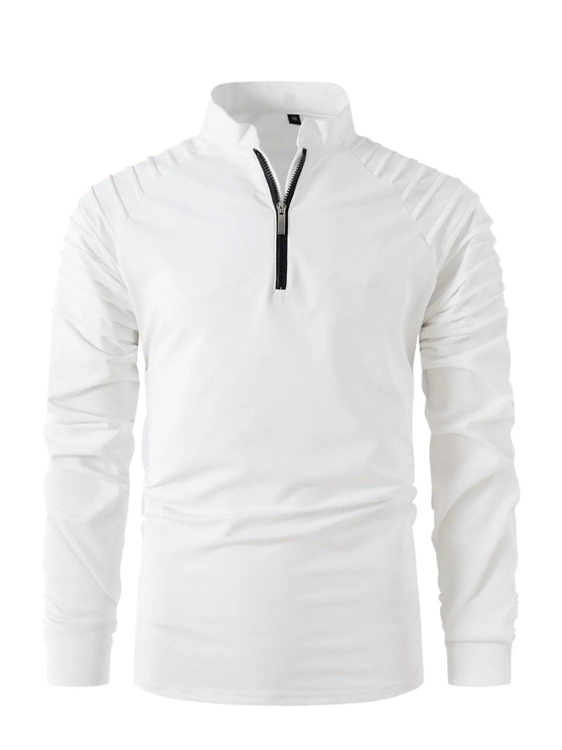 Men's Full Size Quarter Zip Long Sleeve Polo Plus Size | STAHlin RADIANCE
