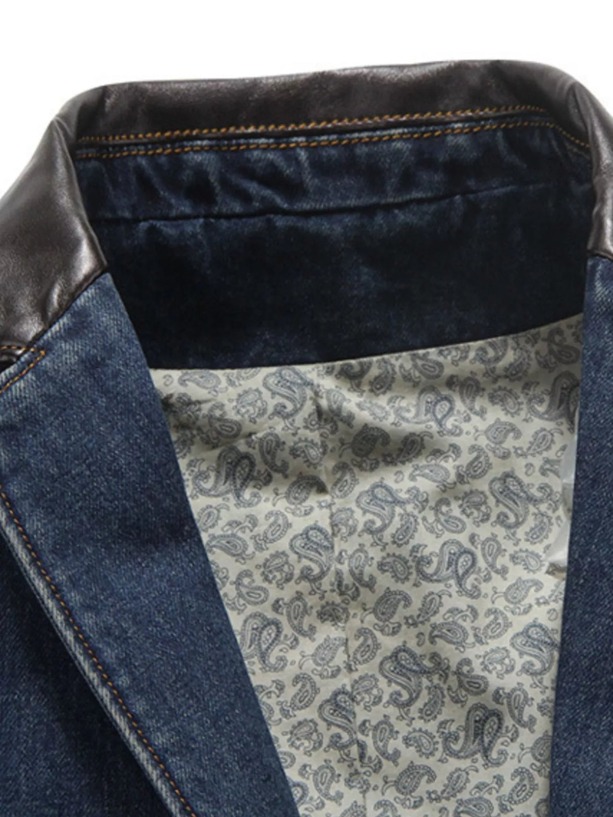 Men's Plus Size Lapel Collar Button Up Denim Blazer | STAHlin RADIANCE