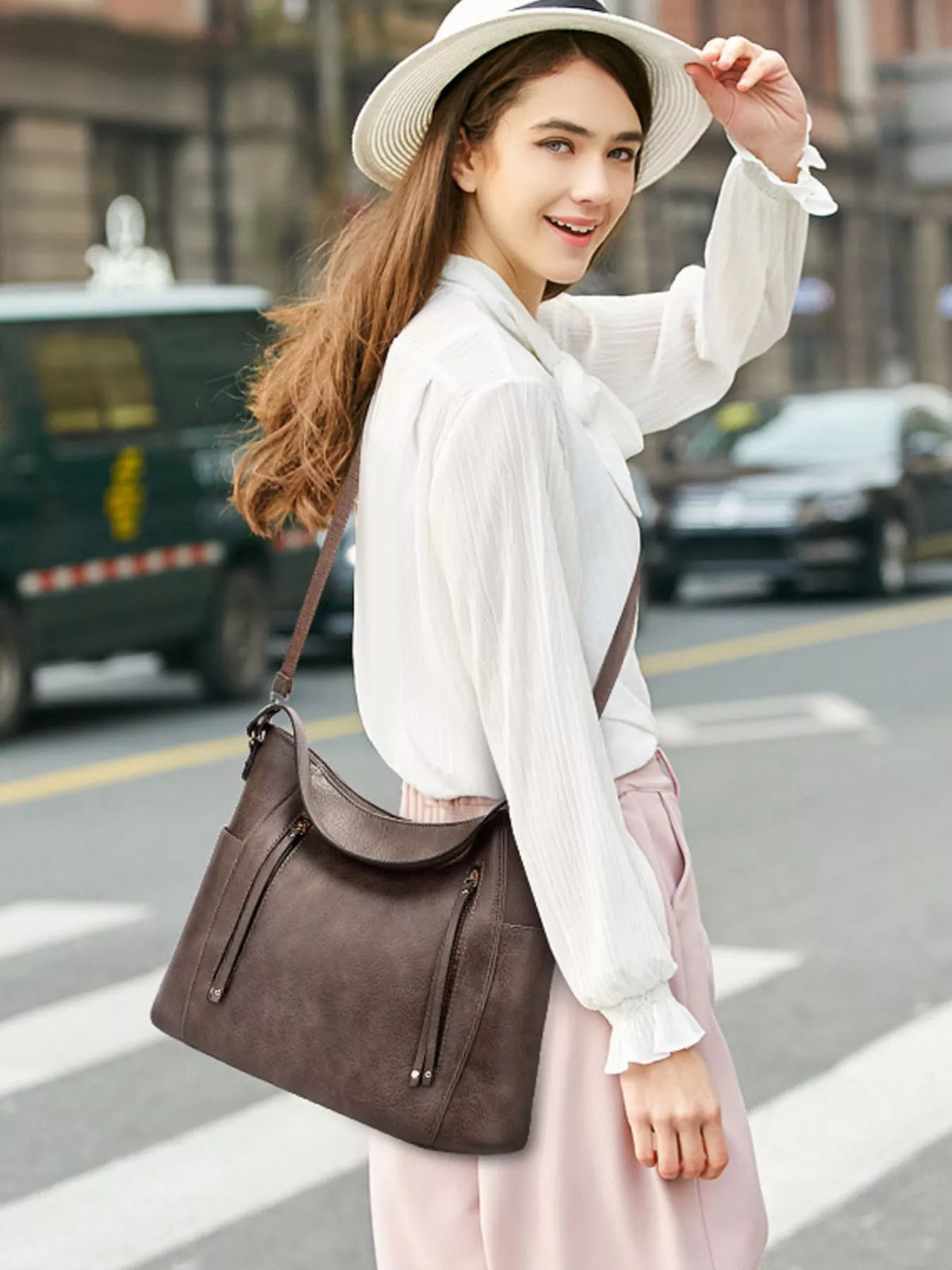 Leather Casual Shoulder Bag | STAHlin RADIANCE