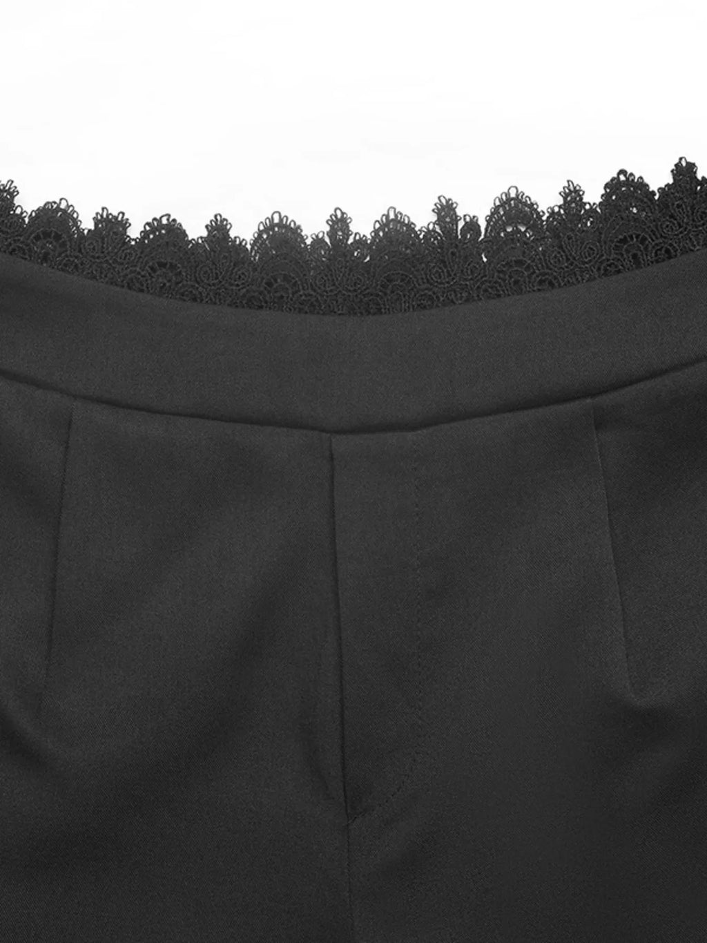 High-Waisted Wide-Leg Lace-Trimmed Pants | STAHlin RADIANCE