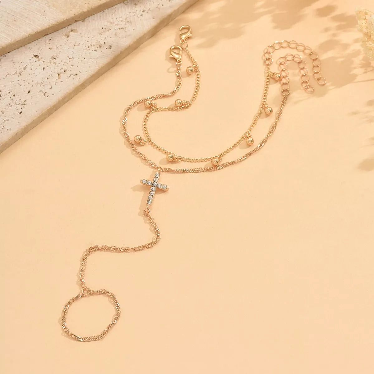 18K Gold-Plated Chain Cross Bracelet | STAHlin RADIANCE