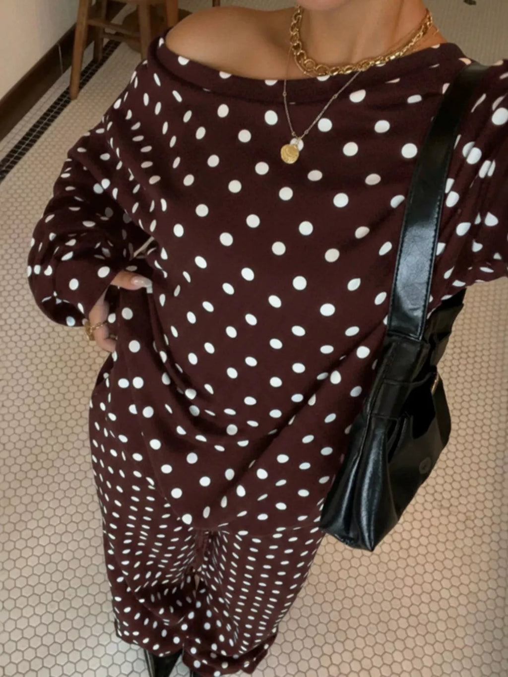 Polka Dot Long Sleeve Top and Pants Set | STAHlin RADIANCE