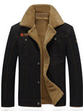 Men's Plus Size Button Up Fleece Lined Jacket | STAHlin RADIANCE