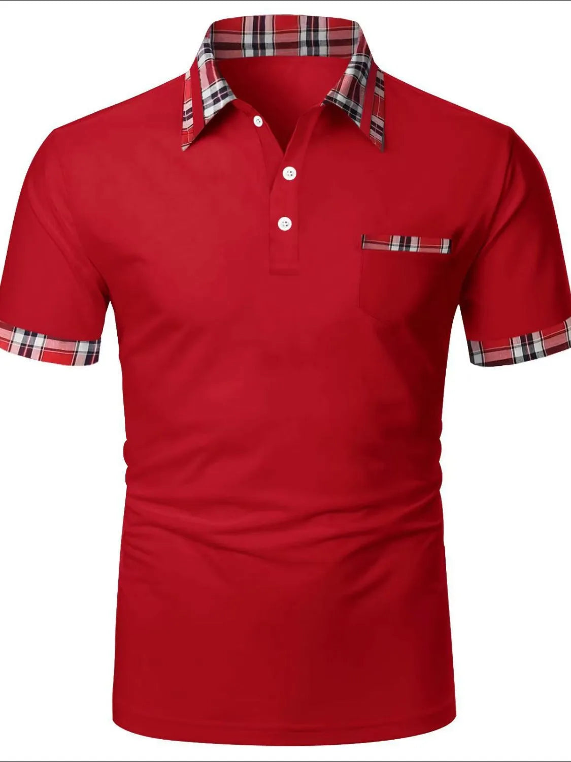 Men's Full Size Collared Neck Short Sleeve Polo Plus Size | STAHlin RADIANCE