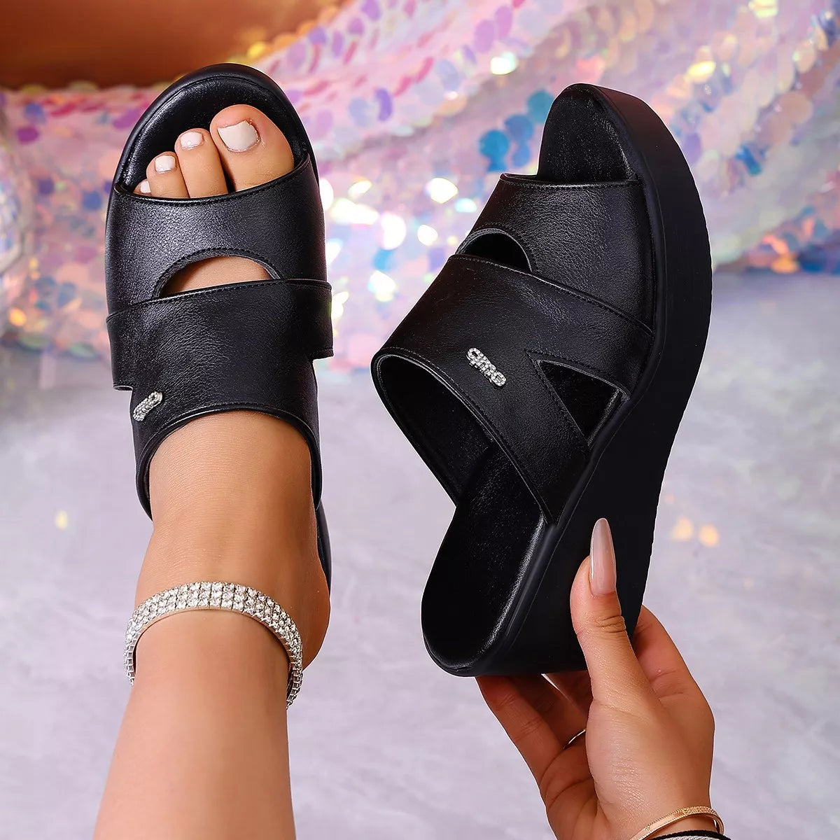 Open Toe Wedge Sandals | STAHlin RADIANCE