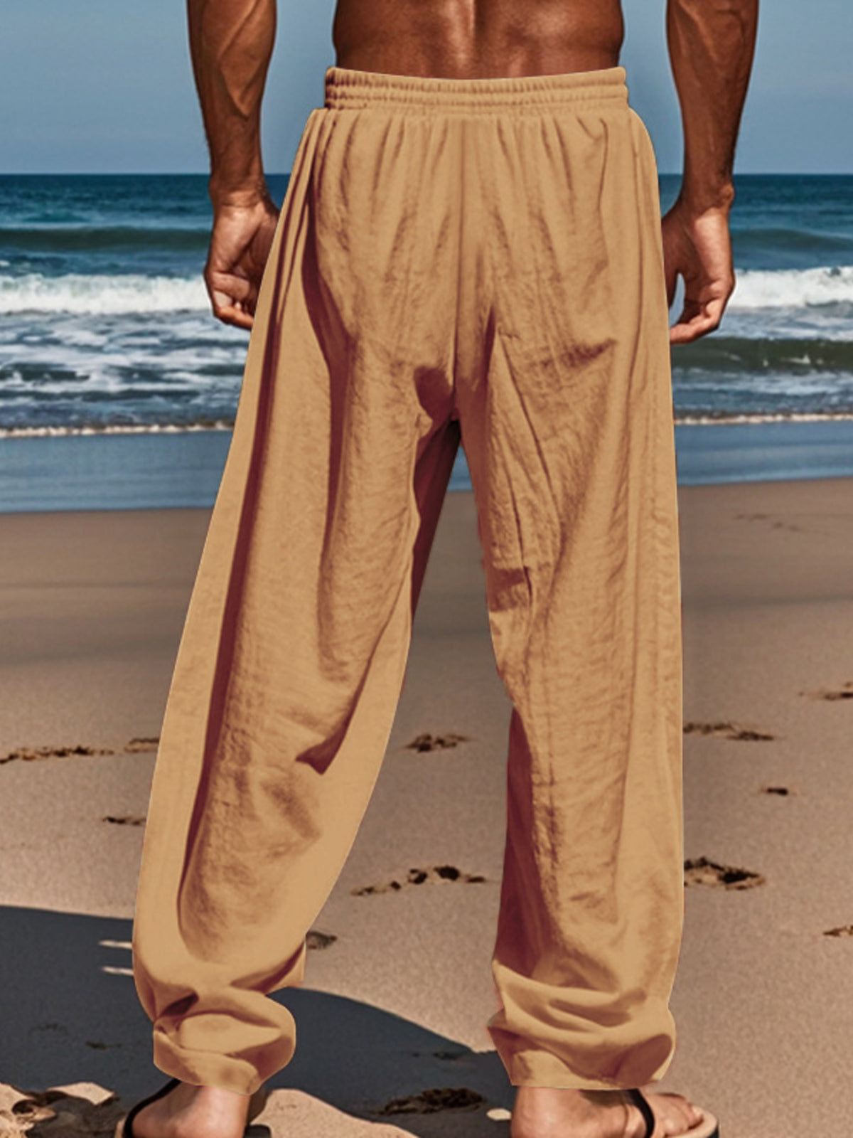 Men's Full Size Casual Loose-Fit Pants with Elastic Drawstring Waist Plus Size | STAHlin RADIANCE