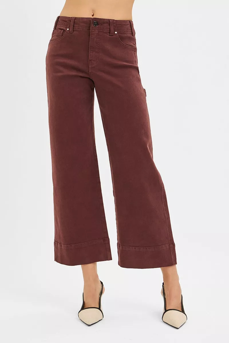 RISEN Tummy Control High Rise Crop Wide No Waist Band Pants | STAHlin RADIANCE