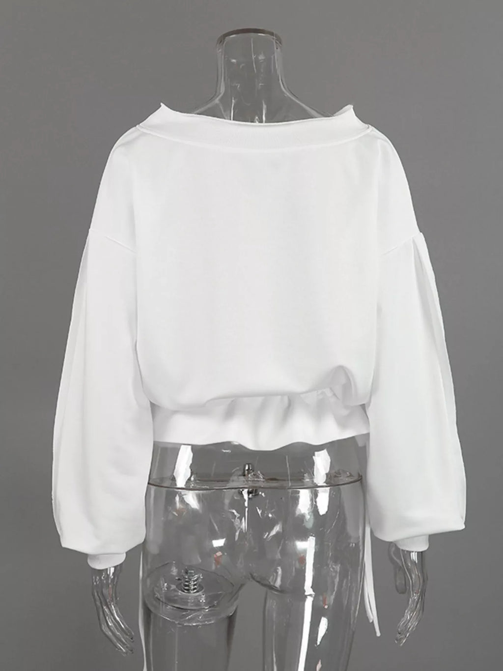 Ruffled Hem One Shoulder Sweatshirt | STAHlin RADIANCE