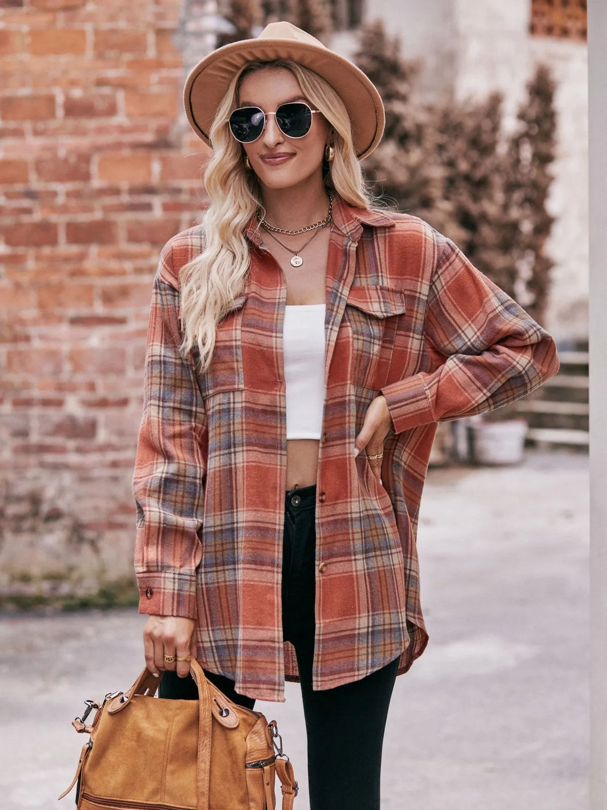 Plaid Button-Down Long Sleeve Shirt | STAHlin RADIANCE